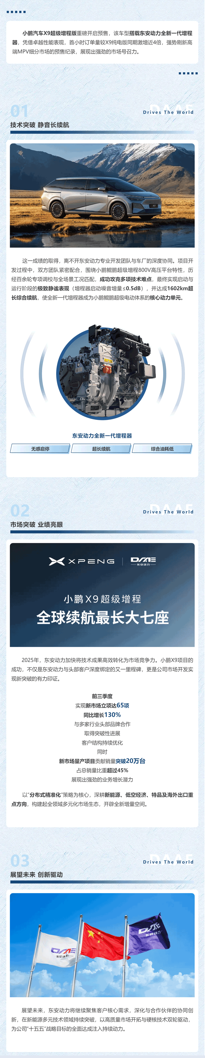 東安動(dòng)力新市場(chǎng)開(kāi)發(fā)結碩果-小鵬X9超級增程開(kāi)啟預售